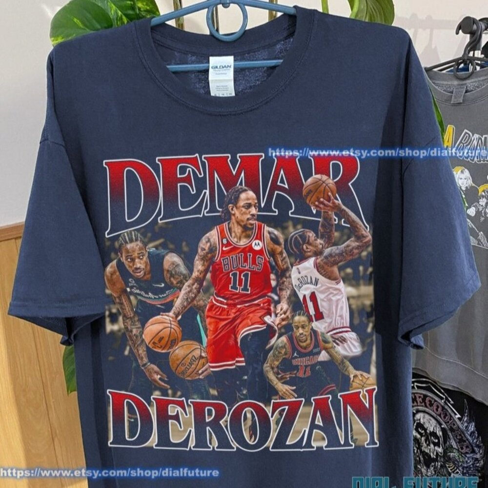 Vintage 90s Basketball Bootleg Style T-Shirt, DeMar DeRozan Graphic Tee, DeMar D